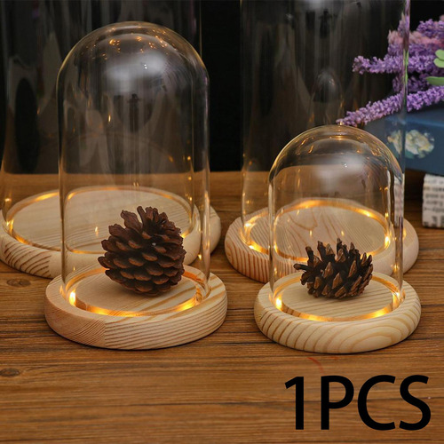 Vitrine De Campânula De Vidro Com Cúpula 12cmx25cmx14cm