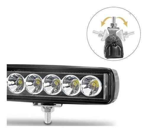 Faro Auxiliar Barra 6 Led 18w Flood 4x4 Moto Cuatri Potencia