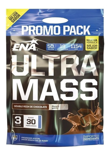 Ena Sport Ultra Mass Ena 3kg Ganador De Peso Gainer Proteina