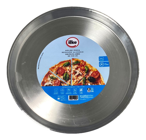 Pizzera Aluminio 34 Cm. Ilko