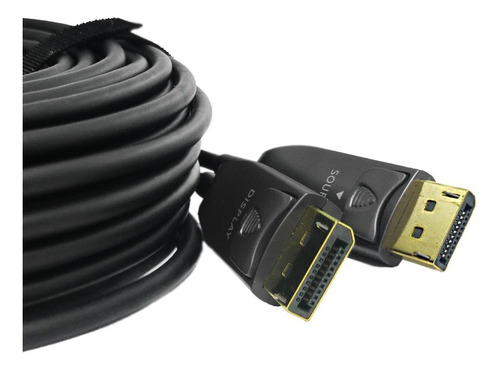 Imagem 2 de 3 de Cabo Vídeo Displayport 1.4 Fibra Óptica 4k 240hz - 20 Metros