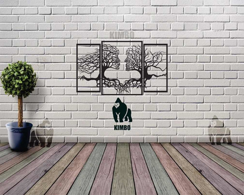 Decoración Árbol Seco Beso Cuadro Hogar Mdf Muro Pared 6mm