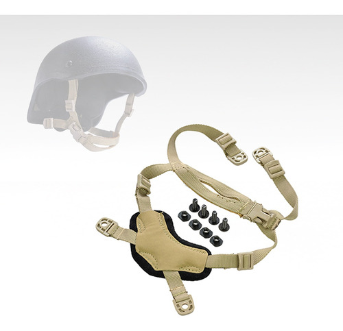 Set Barbiquejo Casco Tactico Militar Alpinismo Airsoft Bici