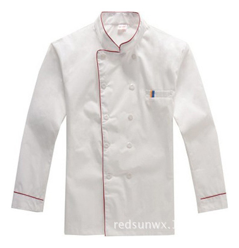 Ropa De Chef De Manga Larga, Uniformes Blancos, Ropa De Trab