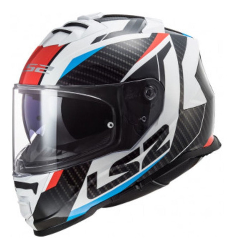 Casco Ls2 Ff 800 Storm Racer Whitbluered