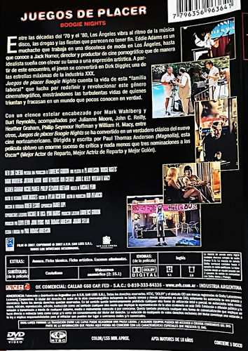 Dvd Original Juegos De Placer Boogie Nights (Usado)