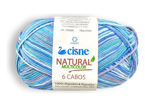 Hilo Cisne 100% Algodón 6 Cabos Multicolor-500gr Por Color 