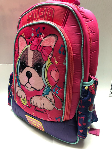 Imagen 3 de 4 de Mochila Simones Tech 16 Espalda . Duendesyprincesas
