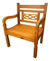 Comprar Banco Poltrona Jardim Varanda Rustico Madeira Maciça 1 Lugar