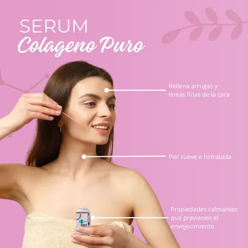 Serum Facial Suero Colageno Puro + Acido Hialuronico Bena C Momento de aplicación Día/Noche Tipo de piel Todo tipo de piel y deshidratada