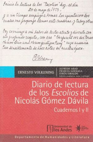 Libro Diario De Lectura De Los Escolios De Nicolás Gómez Dá