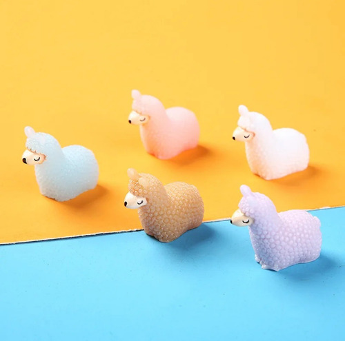 Alpacas O Llamas Miniaturas Micropaisaje Casa De Muñecas