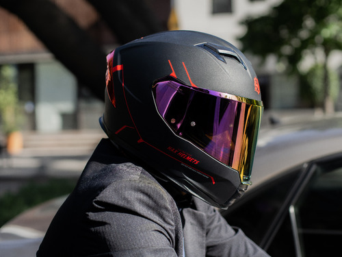 Hax Helmets. Casco Moto Integral Dot + Ece 06. Force Negro