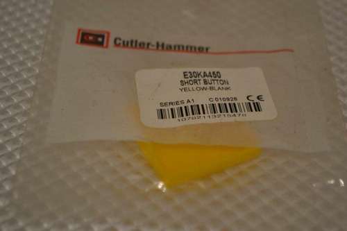 One New Lot Of 2 Cutler-hammer Yellow Short Buttons Ccr