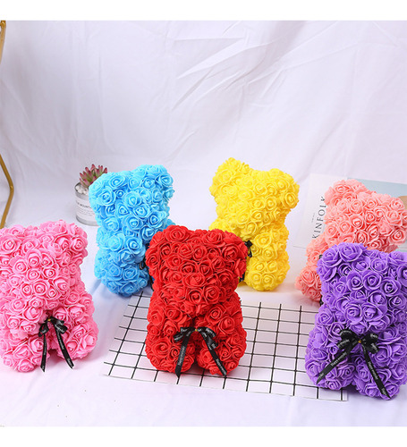 Jabón De Polietileno Artificial Con Forma De Oso De Rosas, 2