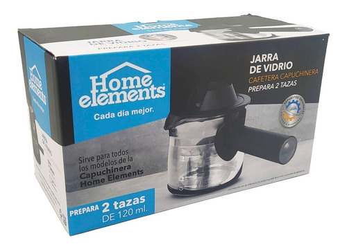 Repuesto Cafetera  Home Elements Jarra 2 Tazas Con Manija