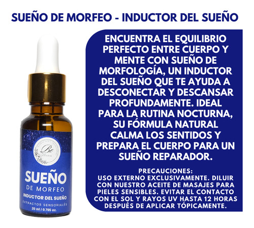 Be Natural Aceite Esencial Sueño De Morfeo 20 Ml Difusor