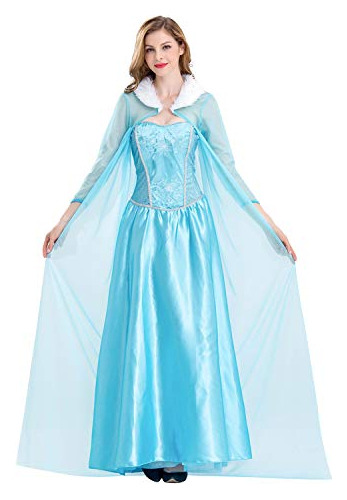 Quesera Women S Elas Disfraz Frozen Princess Vestido Ha...