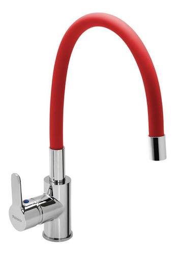 Griferia Cocina Peirano Colors Monocomando Mesada Rojo