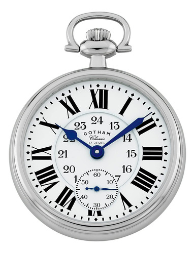 Gotham Classic Series Gwc14112s - Reloj Mecanico De Bolsillo