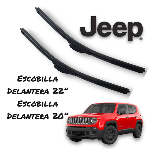 Escobillas Limpiaparabrisas Jeep Renegade 2014 2015 2016 +