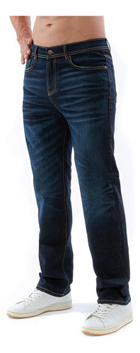Jeans Violent Denim Corte Recto Azul Intenso