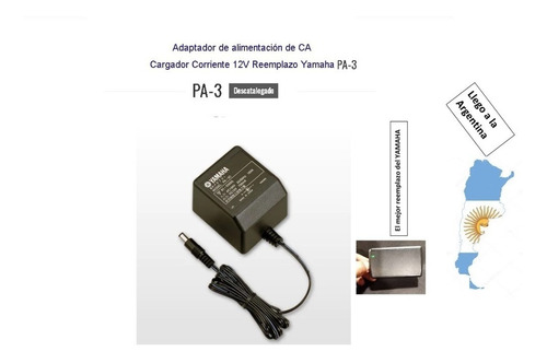 Reemplazo Del Adaptador, Fuente, Transformador Yamaha Pa-3