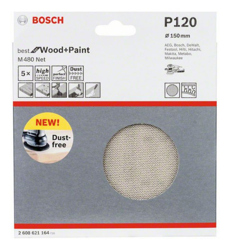 Disco De Lija Bosch Best For Wood&paint 150mm G120 X5u