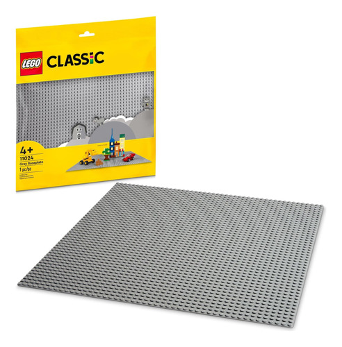 Base Cuadrada Lego Classic Gris De 48 X 48 Para Construir, J