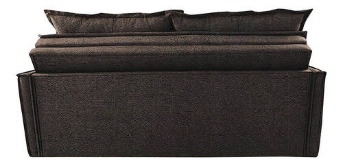 Sofá retráctil sin caja con cama plana Inbox de 1,85 m. Ropa de cama marrón