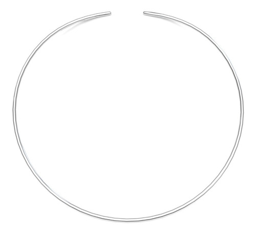 Imagen 1 de 10 de Collar Gargantilla De Plata .925 Ovalada Tubo Mujer Agálea 