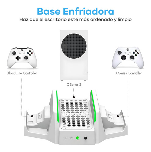 Base Enfriadora Y Recarga Control Compatible Xbox Series X/s