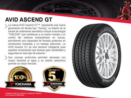 Llanta 185/55r16 Yokohama Ascend Gt 83h