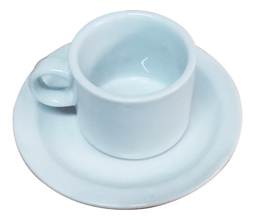 Imagen 2 de 4 de Taza De Café Y Plato De Porcelana Gastronomica Blancos