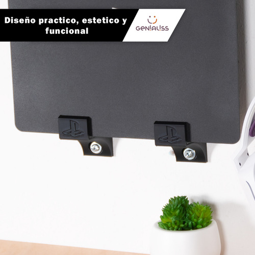 Base Soporte De Pared Para Ps4 Playstation 4 Slim Pro Y Fat Color SLIM - Negro