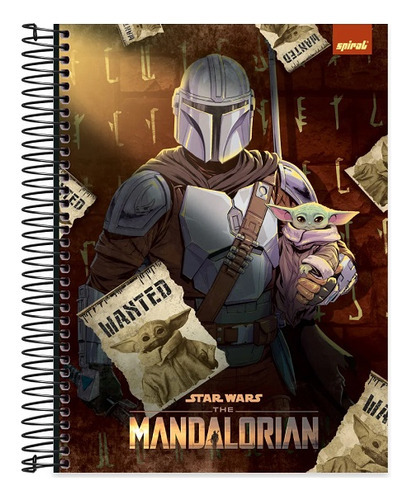 Caderno Universitário Mandalorian Capa Dura 320 Fls 20 Mat