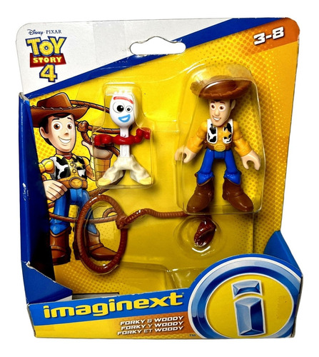 Mini Bonecos Cowboy Woody E Forky Toy Story Disney Original