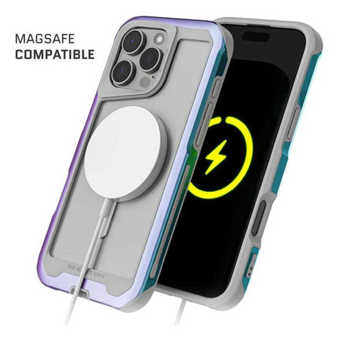 . Funda Ghostek Atomic Para iPhone 16 Pro Aluminio Prismatic
