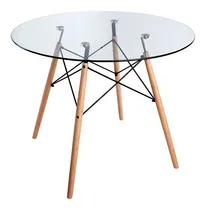 Comprar Mesa De Comedor Redonda Vidrio Nordica 100cm Eames Ct