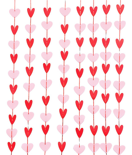Guirnalda De Valentín Con Corazón De Fieltro 80 Piezas