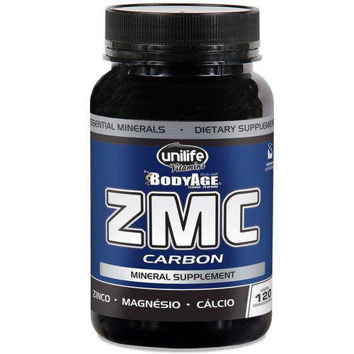 Zmc Carbon Cálcio, Zinco E Magnésio 120 Cápsulas - Unilife