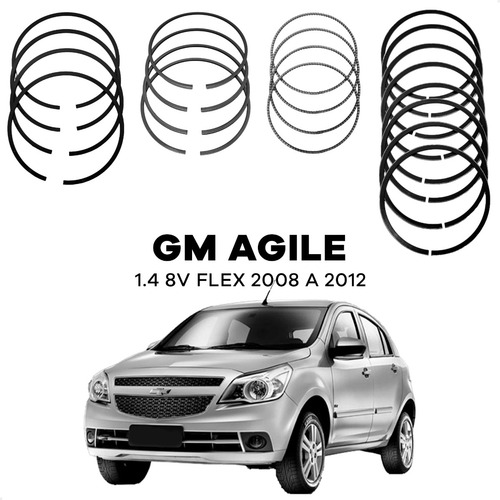 Anel Segmento Std Chevrolet Corsa 1.4 8v Flex 2008
