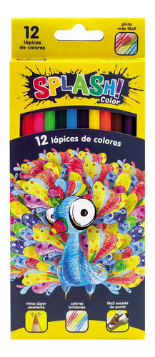 Lapices De Colores Splash! Largos Caja X12 U