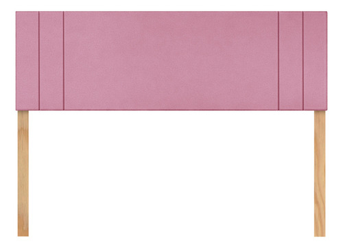 Cabecera Matrimonial Dotico Raya Lateral 3 En 1 Moderna Color Rosa