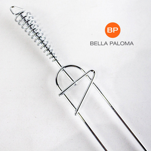 Pinche Achura Doble Cromado Asado 55 Cm