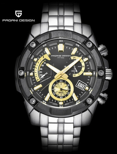 Relógio De Aço Pagani Design Cronômetro Regressivo Pd-3311