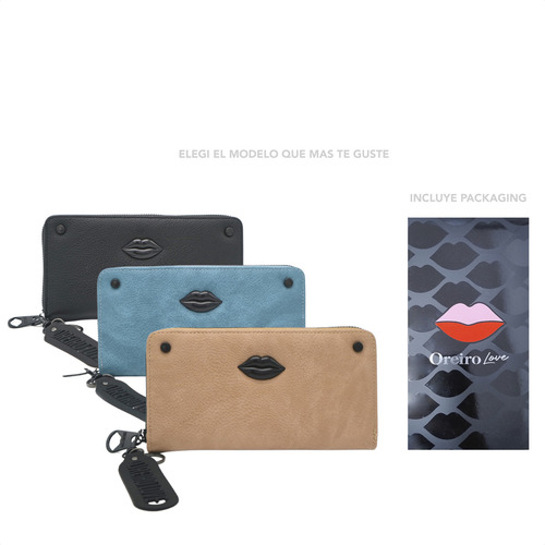 Billetera Oreiro Original Fichero Grande Calidad Cuero Pu