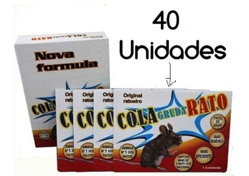 Kit 40 Ratoeira Adesiva Cola Tudo Pega Rato Armadilha