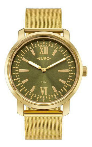 Relógio Euro Feminino Metal Dourado Eupc20aa/4v