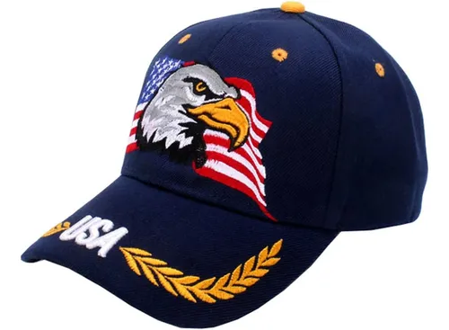 Usa-bandera Eagles-hat American Baseball-cap Bordado Azul Ma